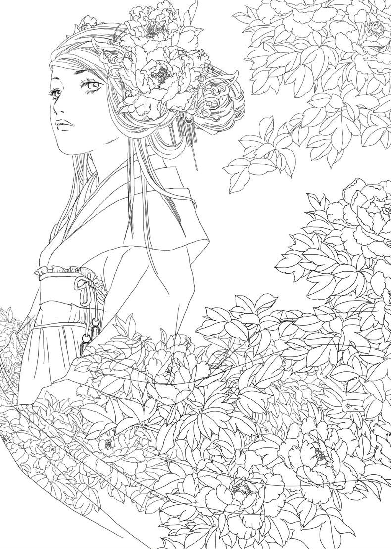 Раскраски для девочек антистресс природа