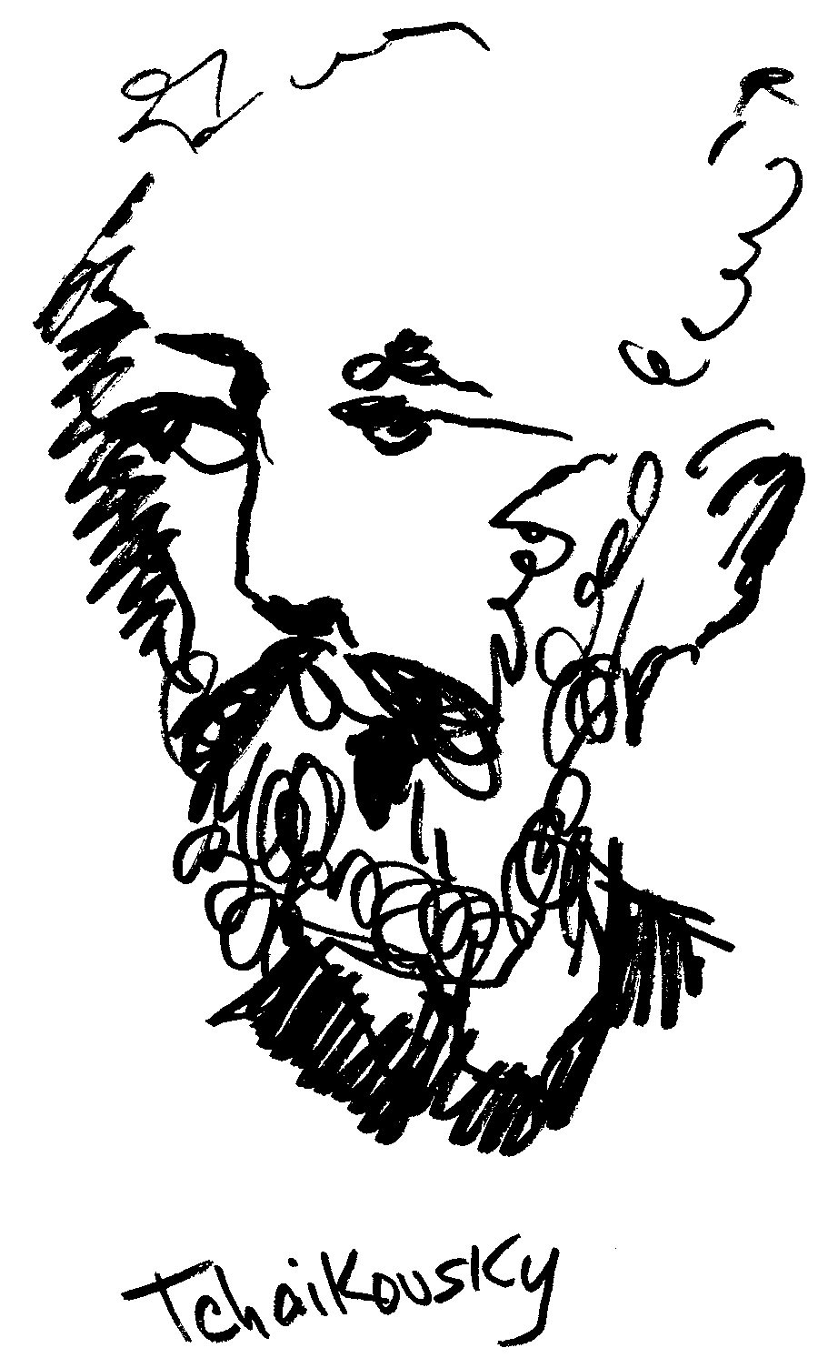 Чайковский портрет Графика