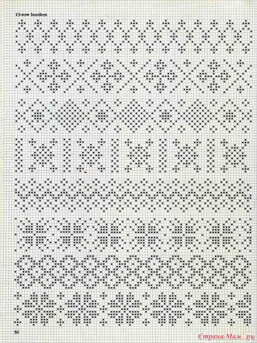 Жаккардовый орнамент спицами