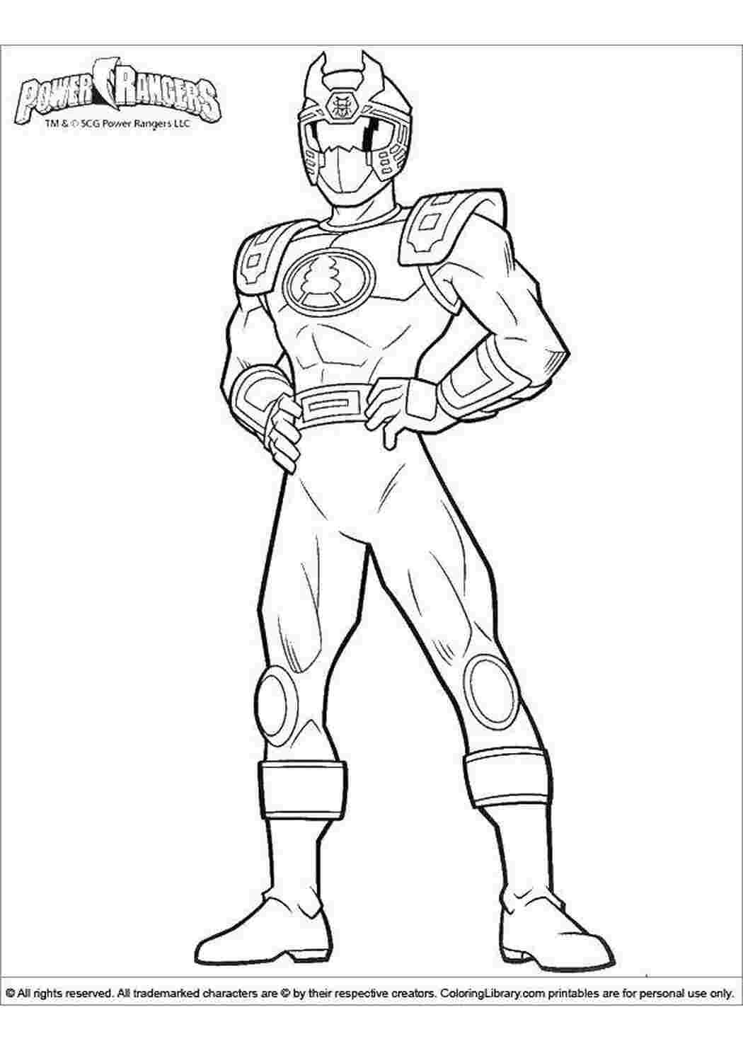 Раскраски рейнджеры Мегафорс