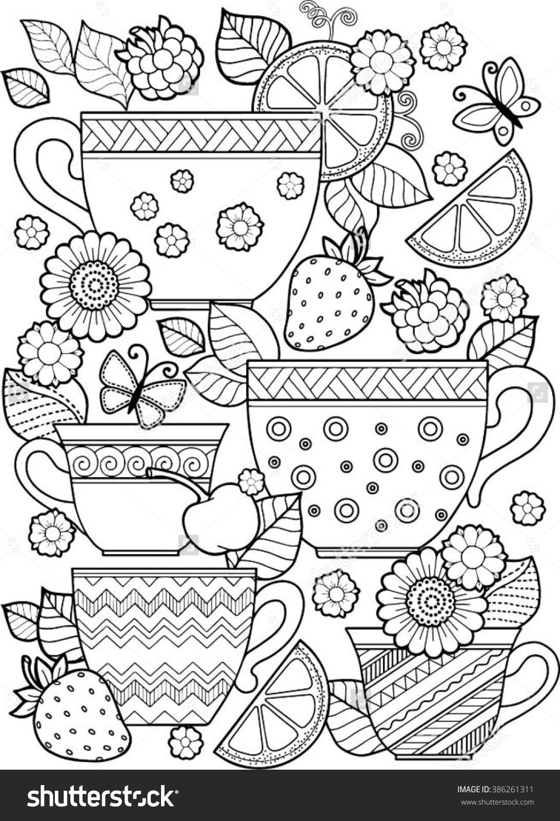 Раскраска антистресс дерево