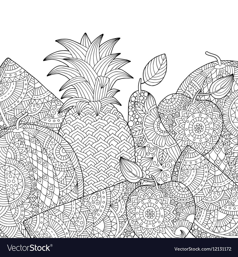 Раскраска антистресс авокадо