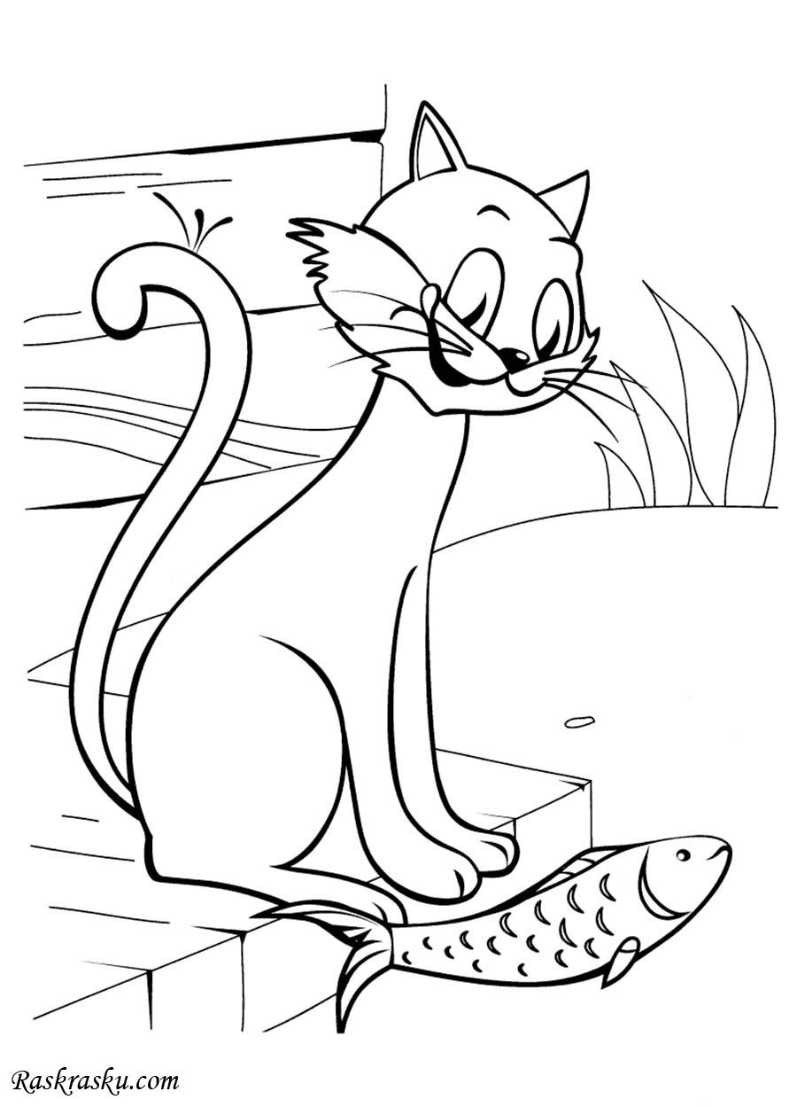 Раскраска. Котики