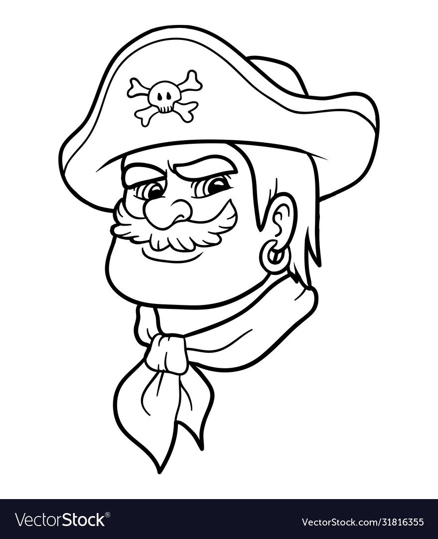 Голова пирата раскраска