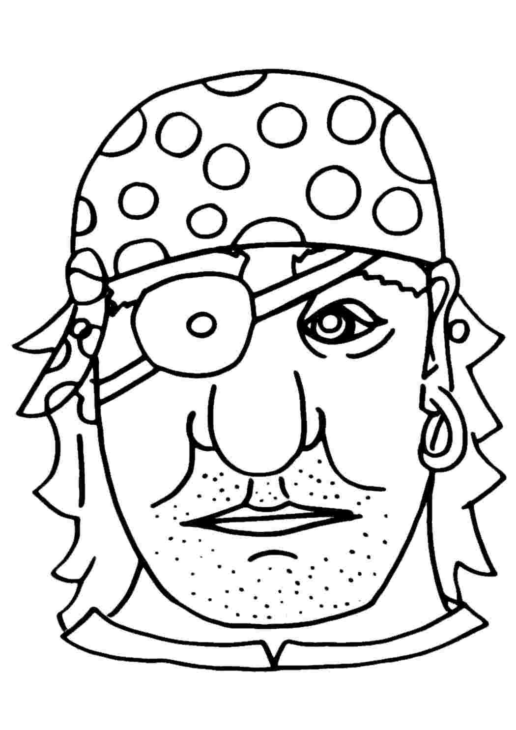 Раскраска маска для лица