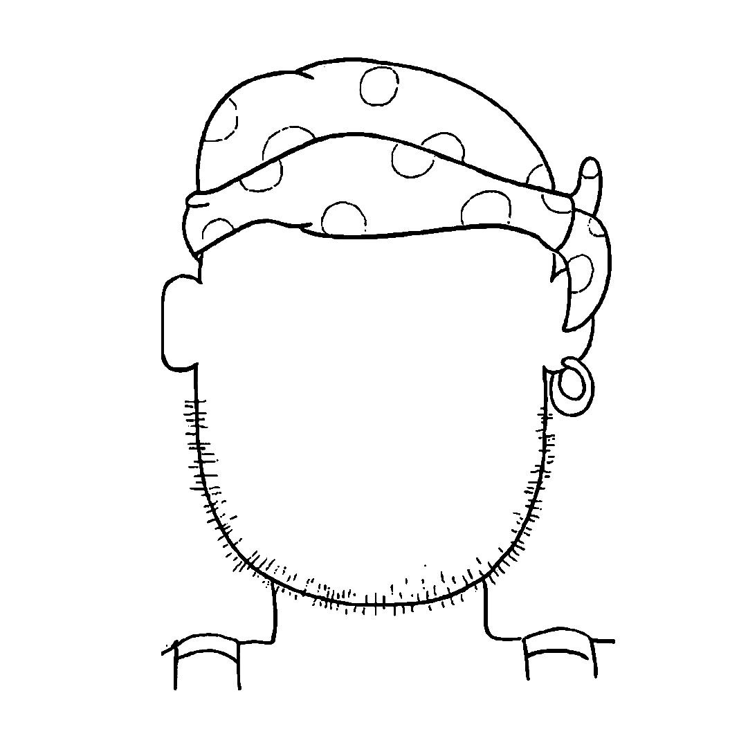 Маска пирата раскраска