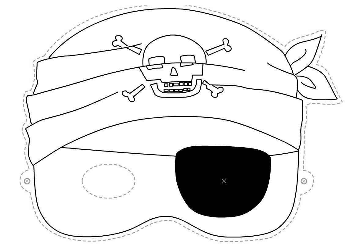 Трафареты карнавальных масок для лица