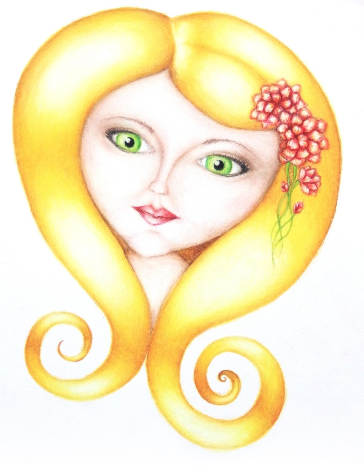 Златовласка нарисовать