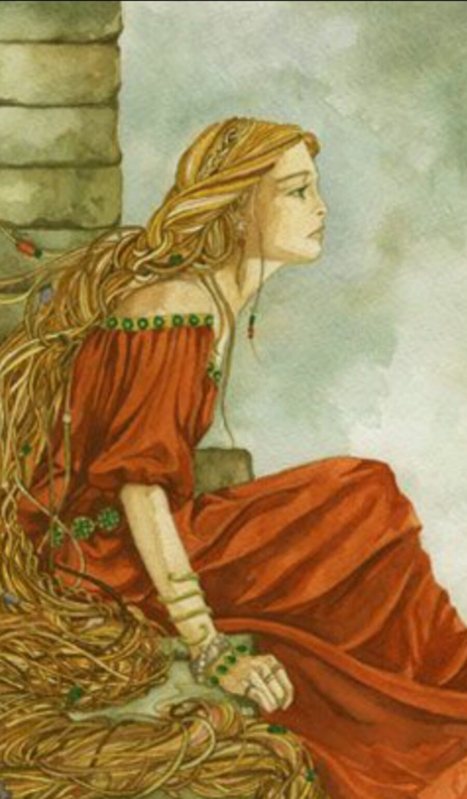 Иллюстрация к сказке Рапунцель братья Гримм
