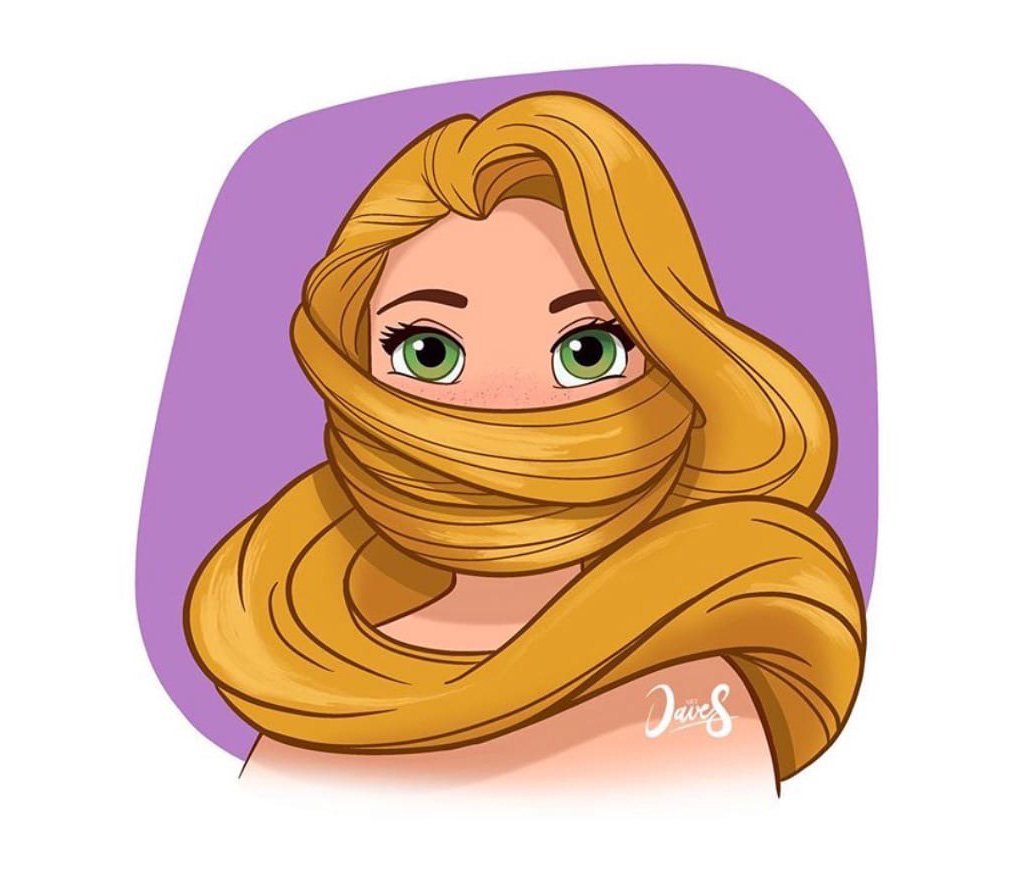 Маска принцессы Рапунцель