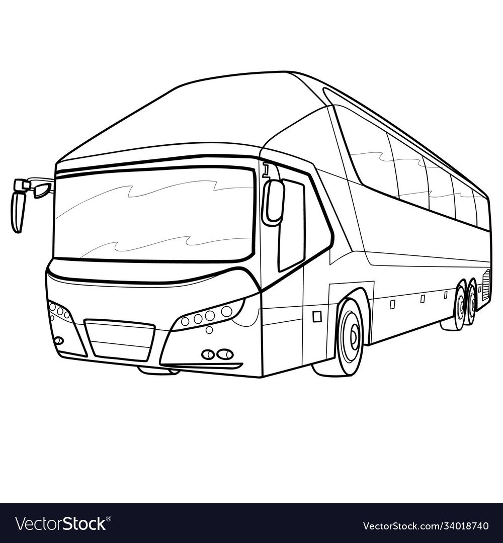 Автобус сбоку раскраска