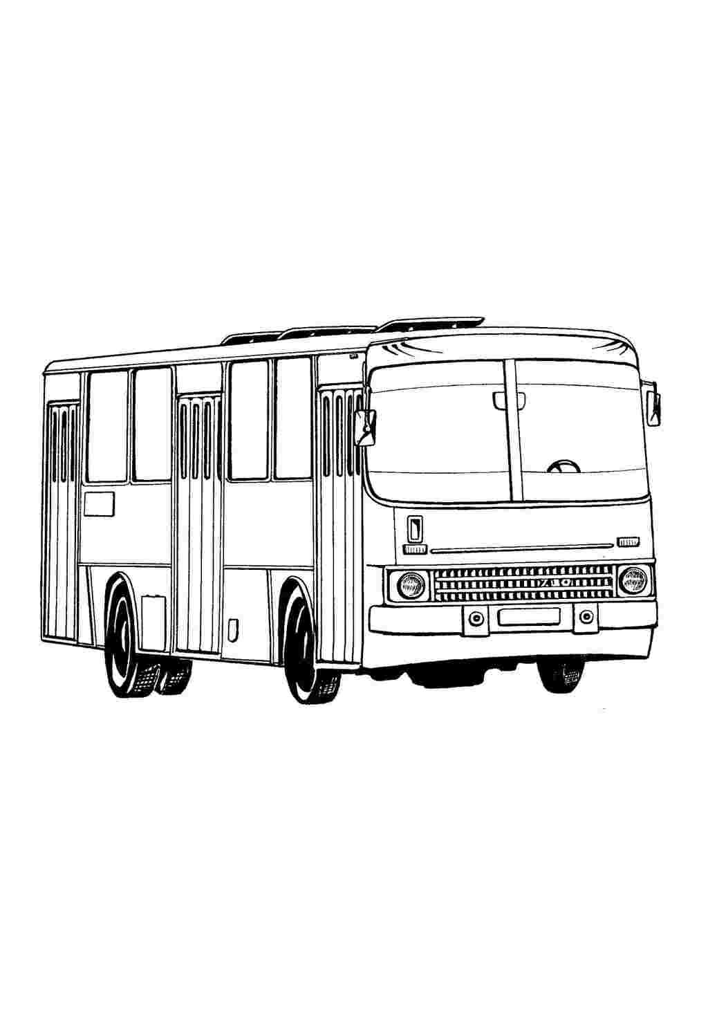 Раскраска автобус нефаз