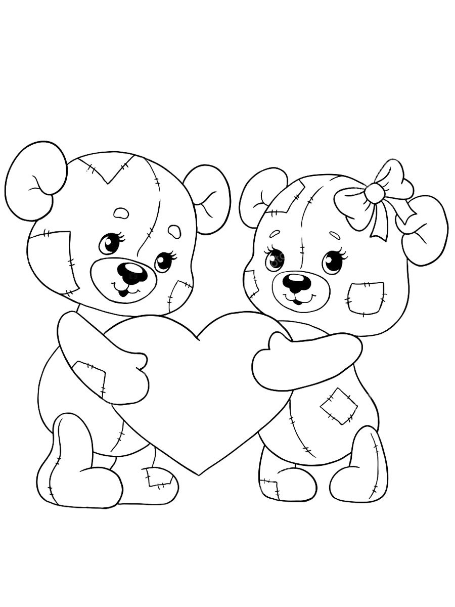Раскраска. Медвежонок