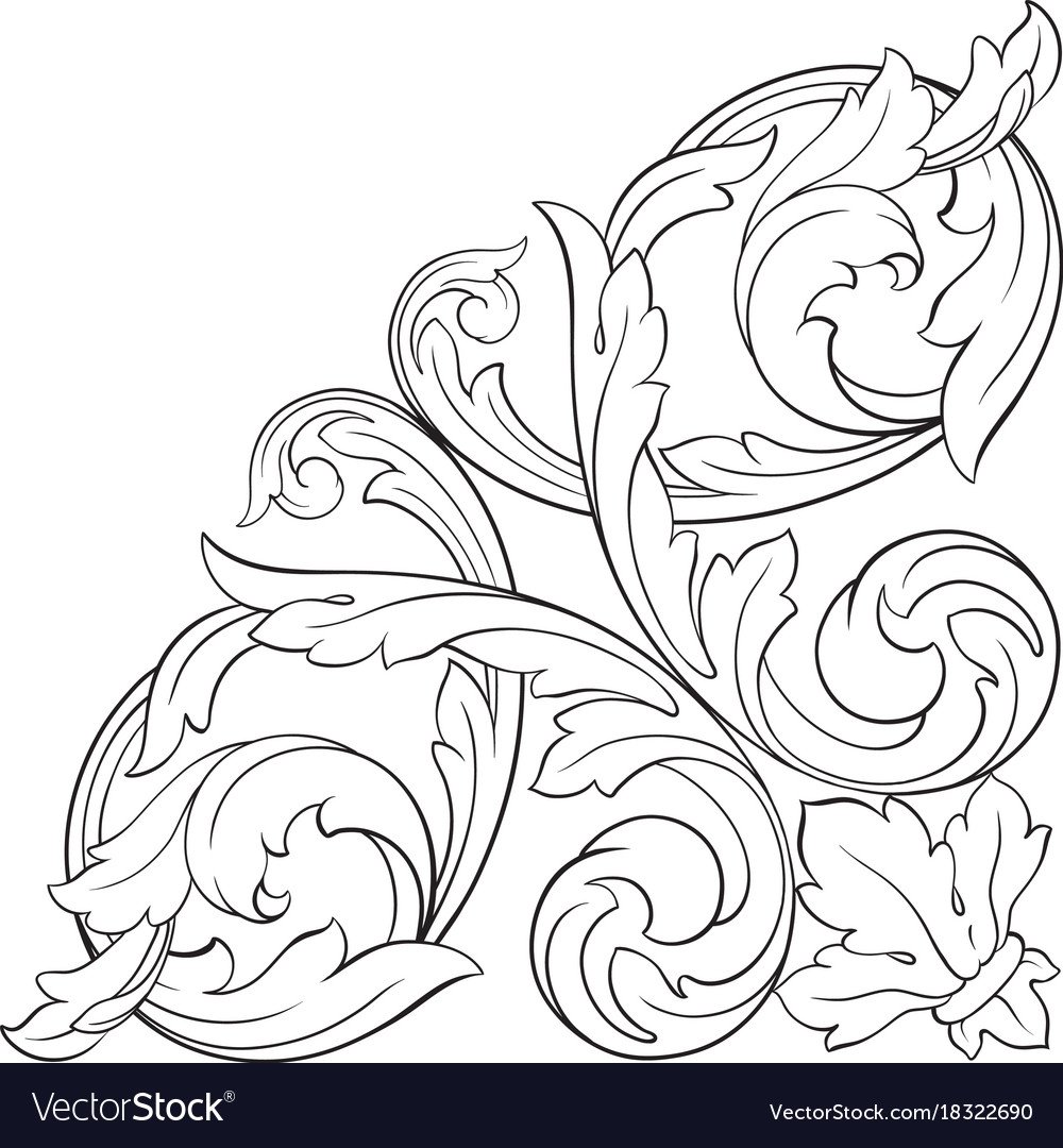 Узоры Барокко Ренессанс буазери