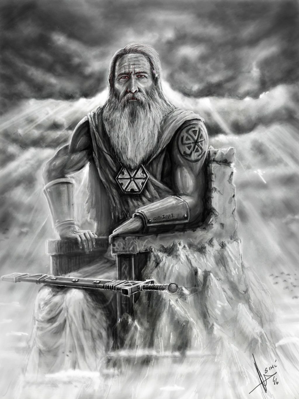 Перун Бог славян эскиз