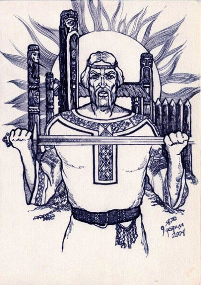 Перун Велес Сварог эскизы