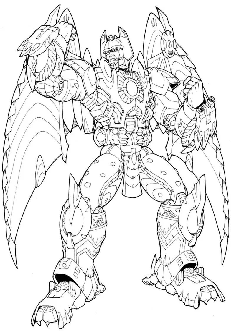 Юникрон трансформер раскраска