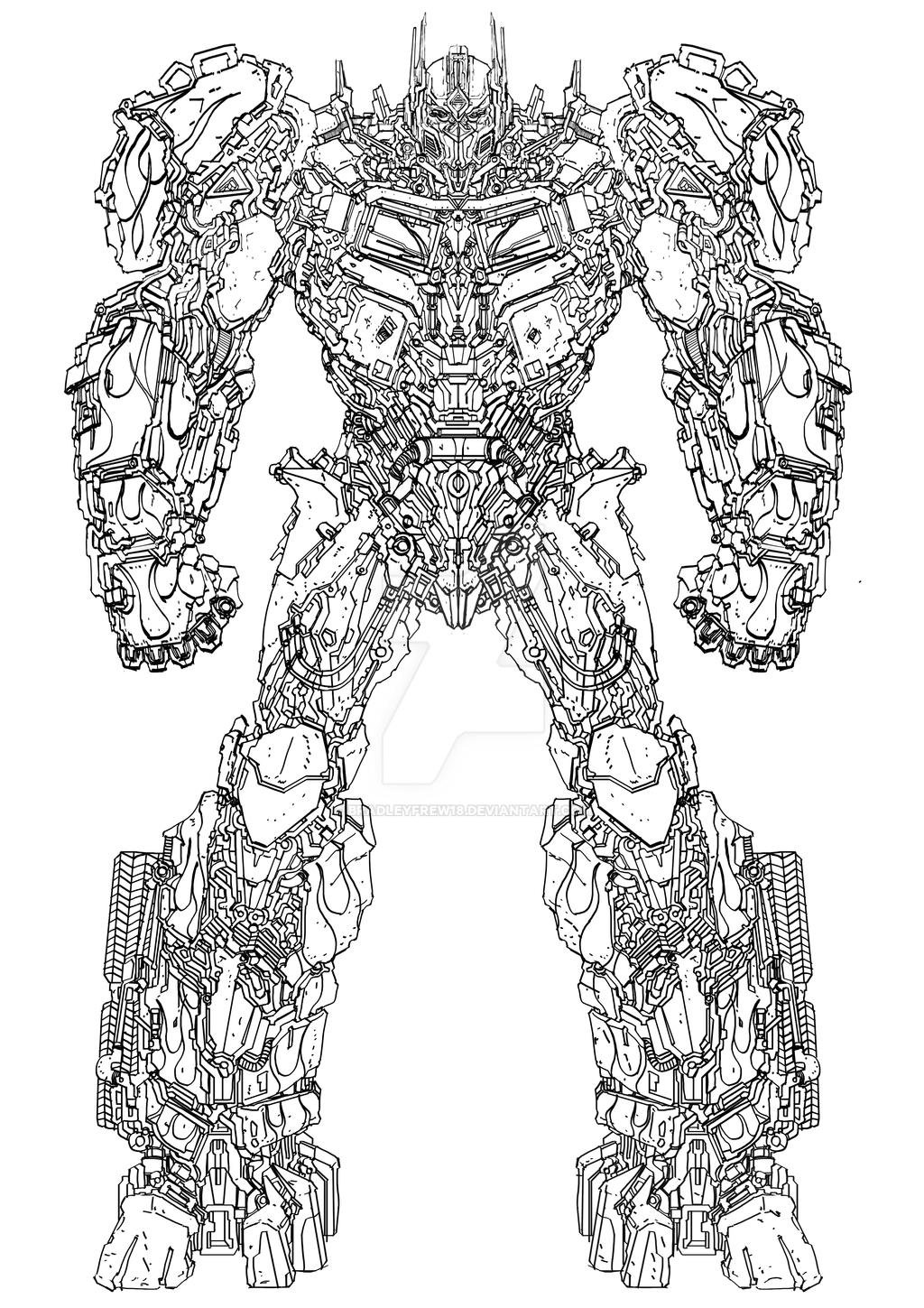 Оптимус Прайм и Мегатрон раскраска