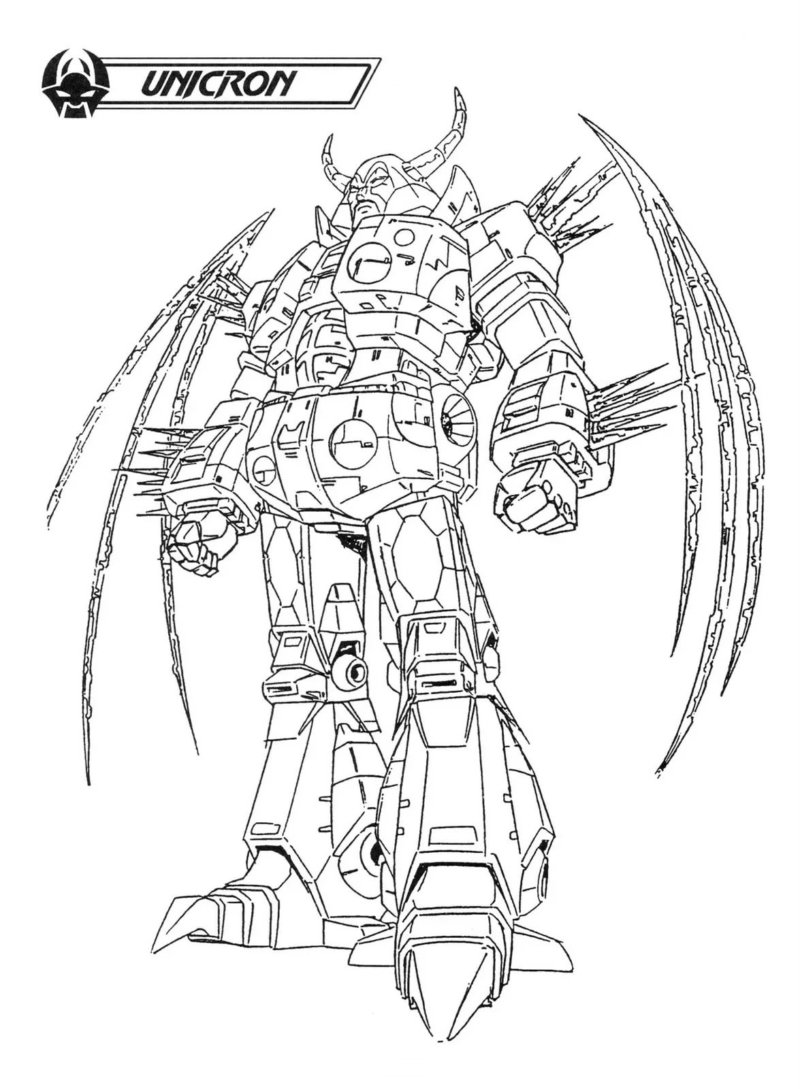 Разукраски Юникран трансформеры
