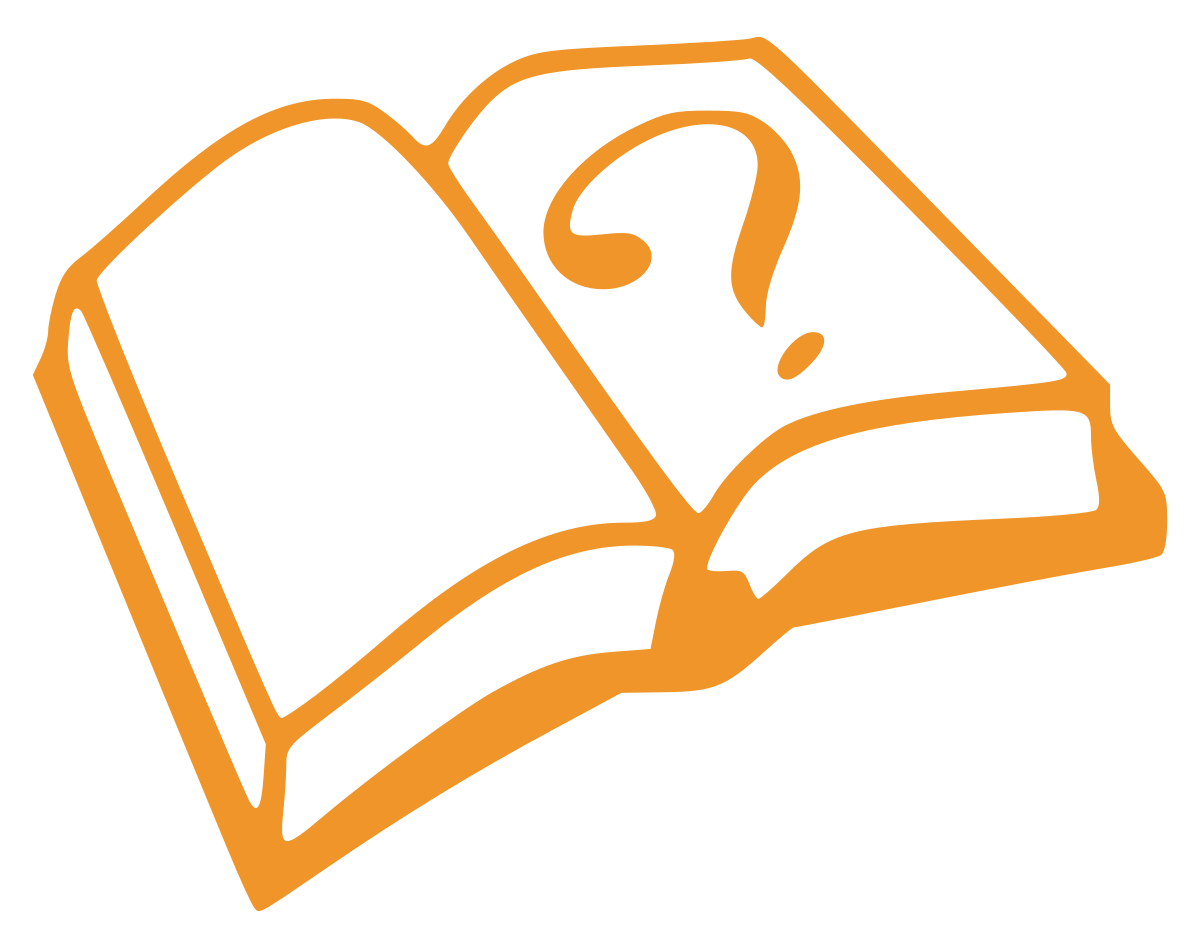 Контур книжки на прозрачном фоне