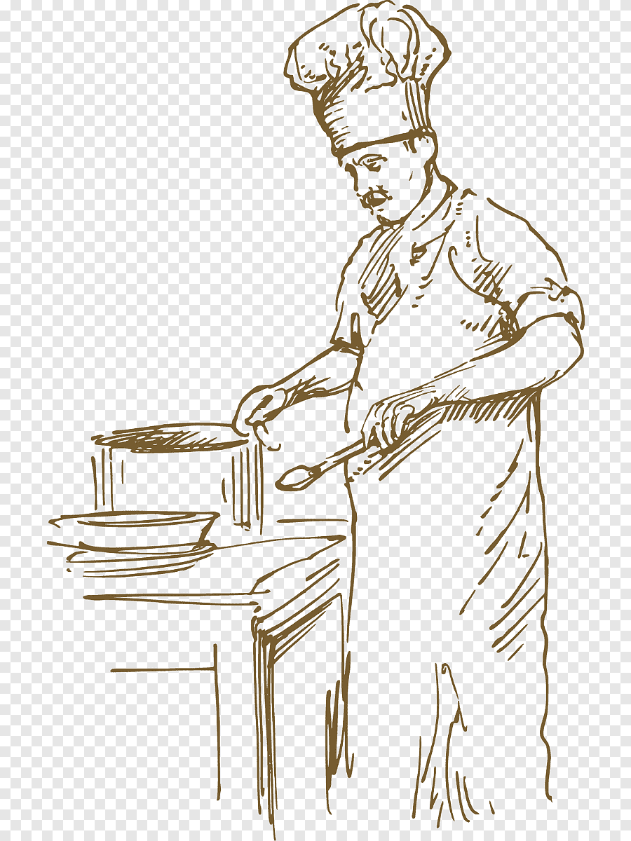 Рисунок старый повар
