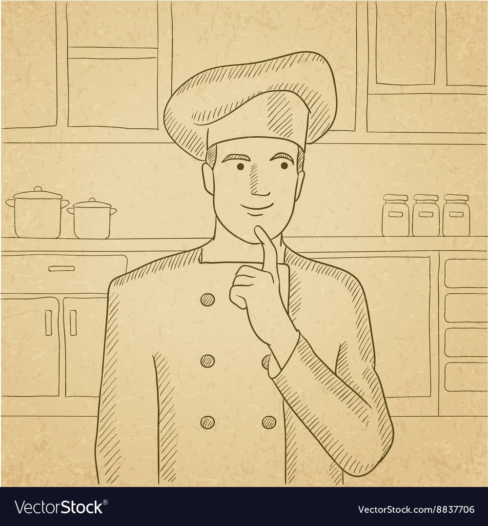 Повар гравюра