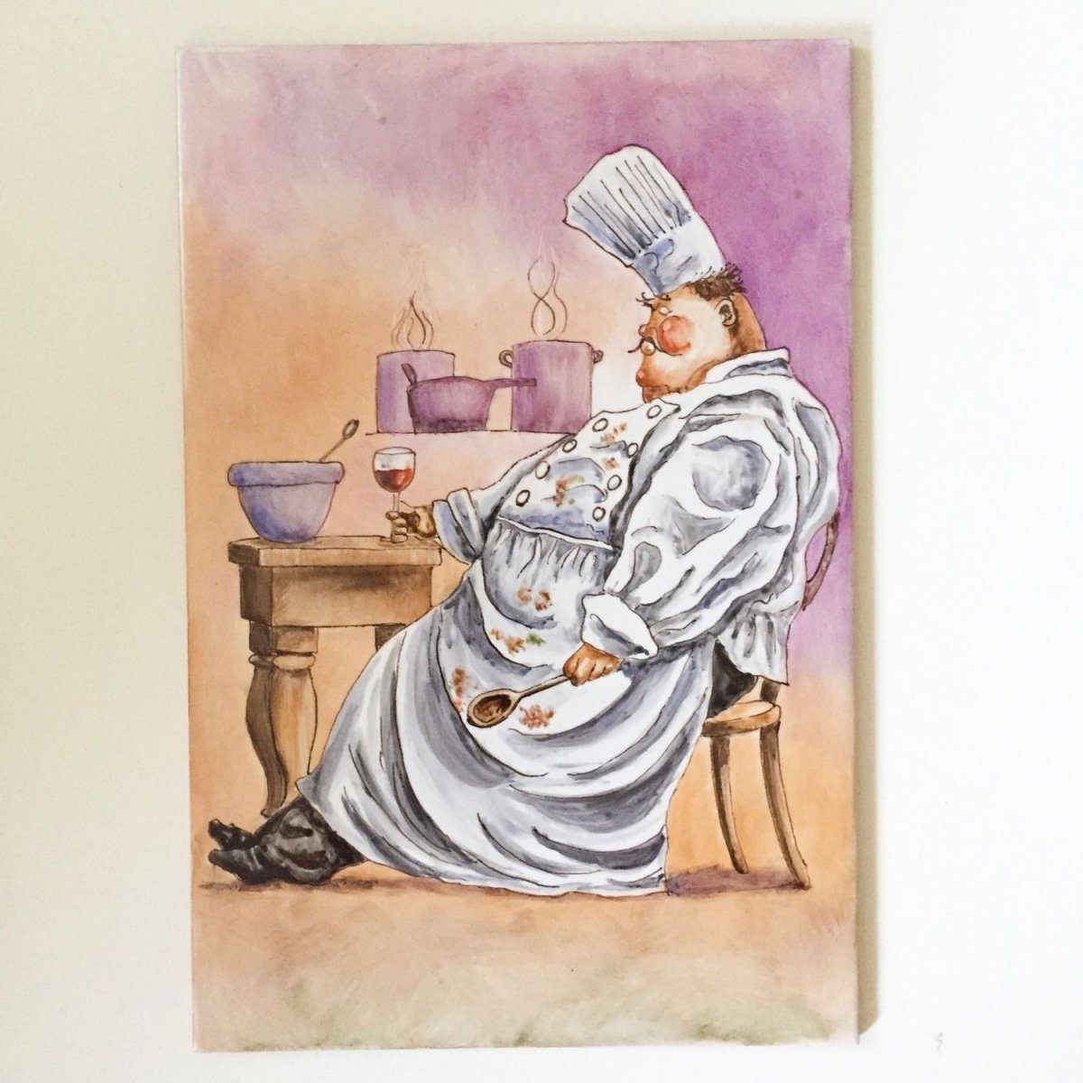 Панно из плитки повар