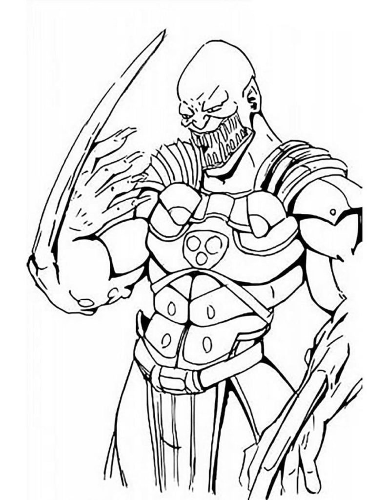 Герои Mortal Kombat раскраска