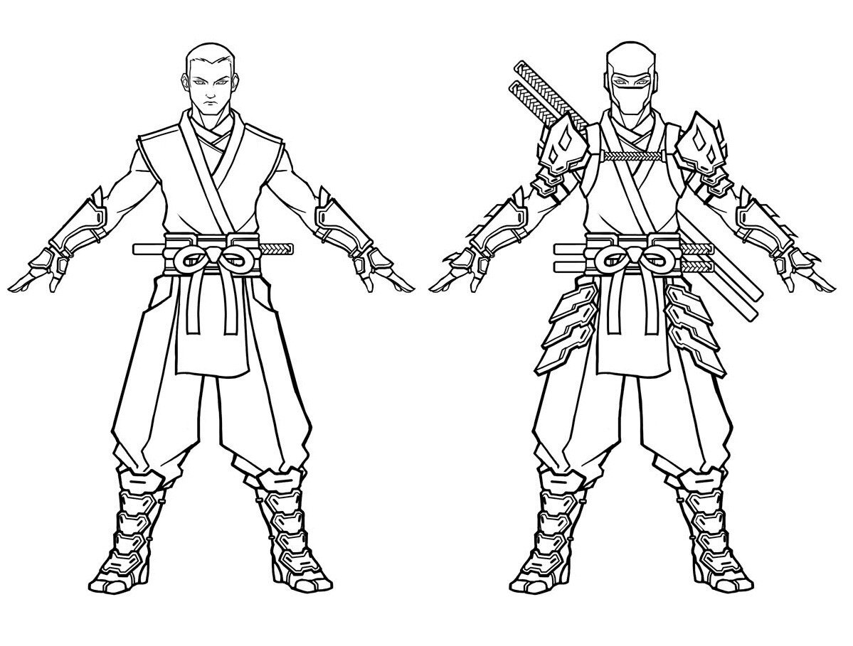 Ниндзя рисунок карандашом