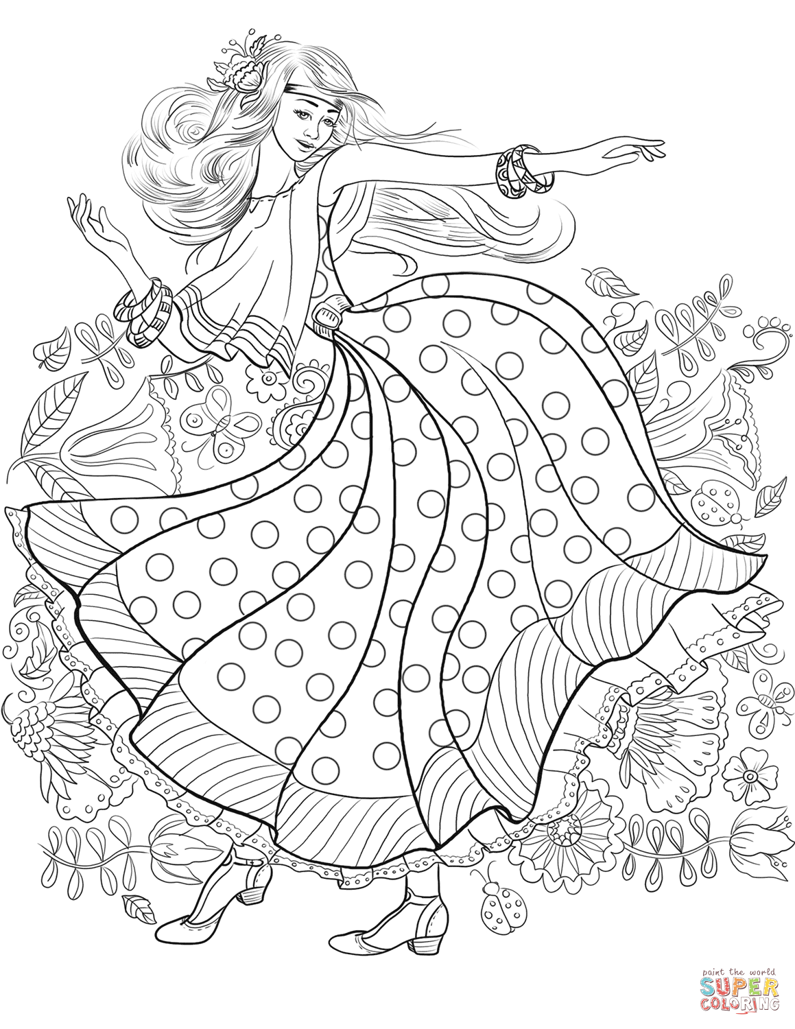 Раскраски для девочек сложные принцессы