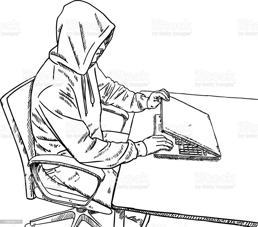 Хакер рисунок