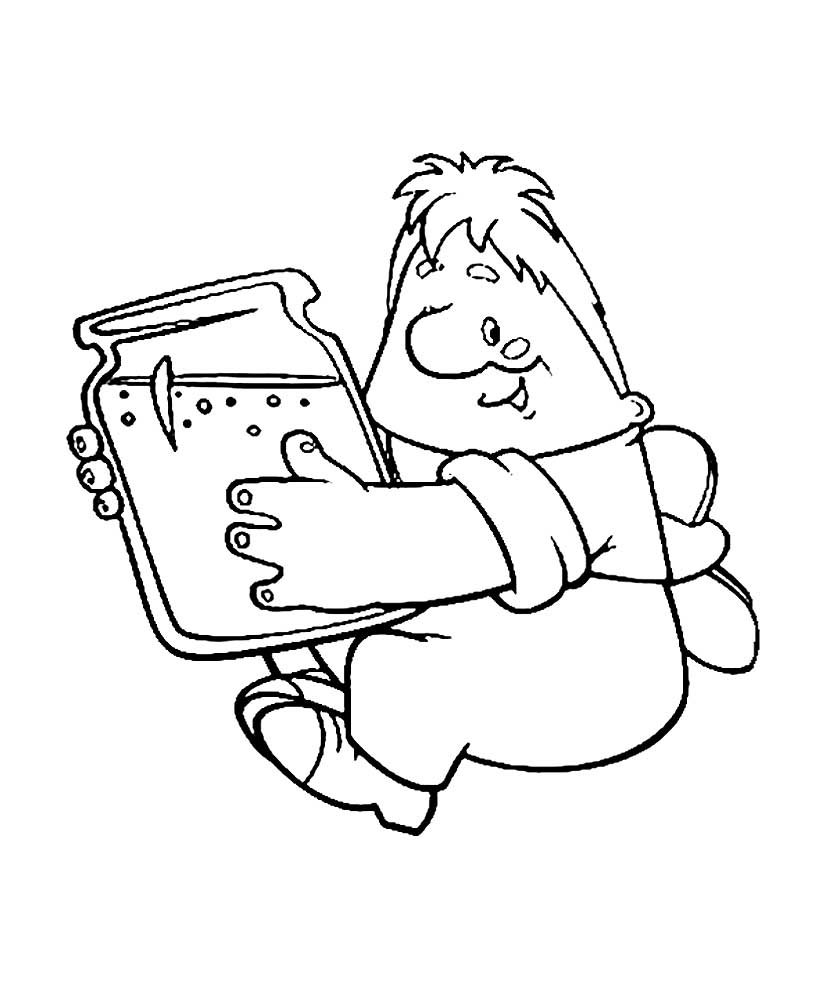 Малыш и Карлсон. Раскраска