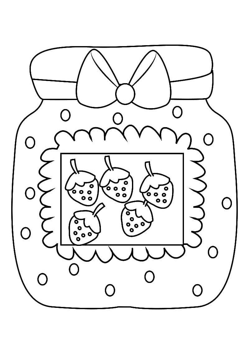 Варенье раскраска для детей
