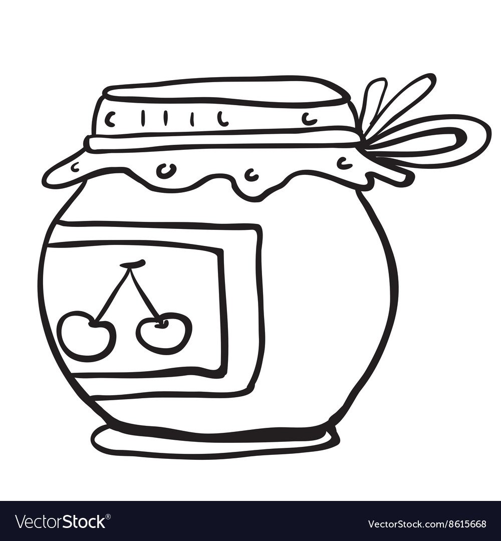 Банка варенья раскраска