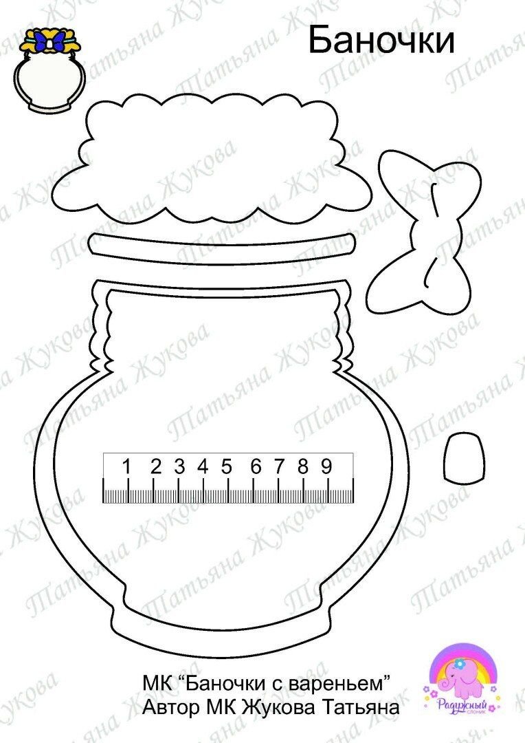 Банка варенья раскраска