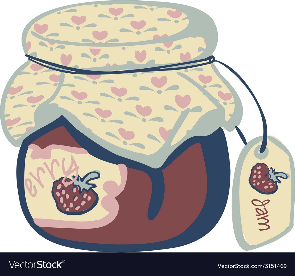 Баночка варенья раскраска