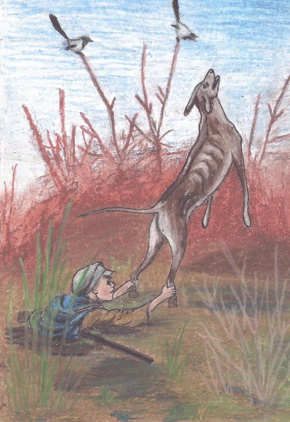 Собака тушью