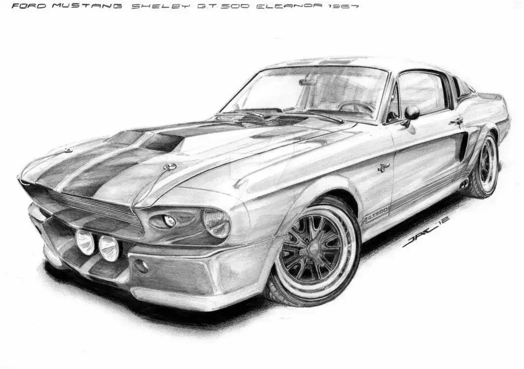 Mustang Shelby gt500 1967 габариты