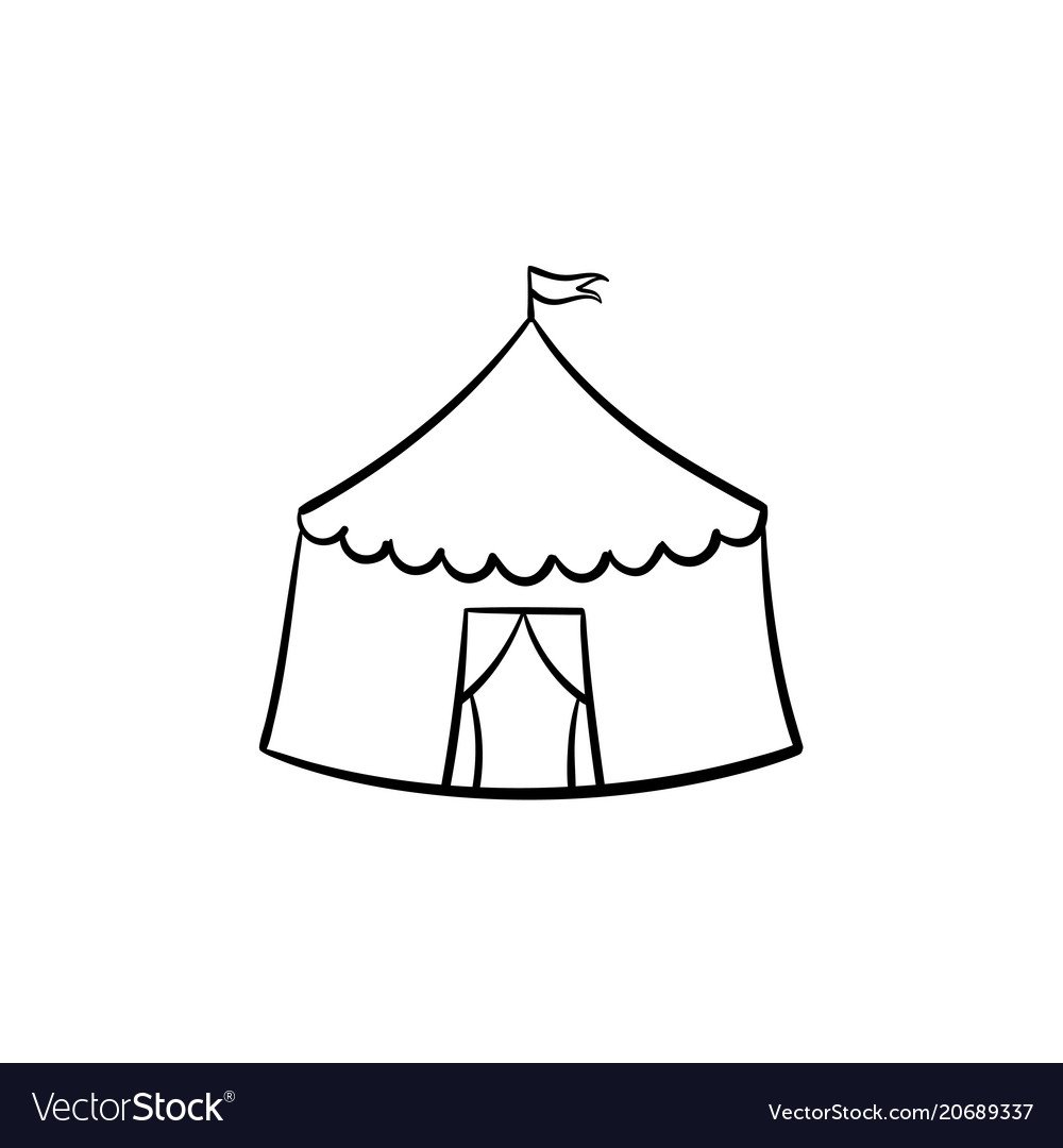 Шатер рисунок чб