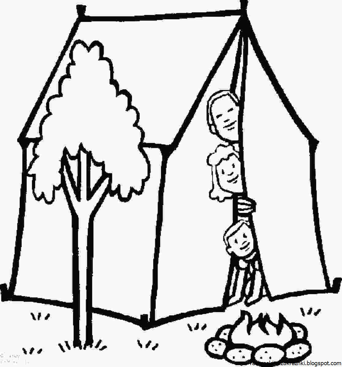 Палатка раскраска для детей