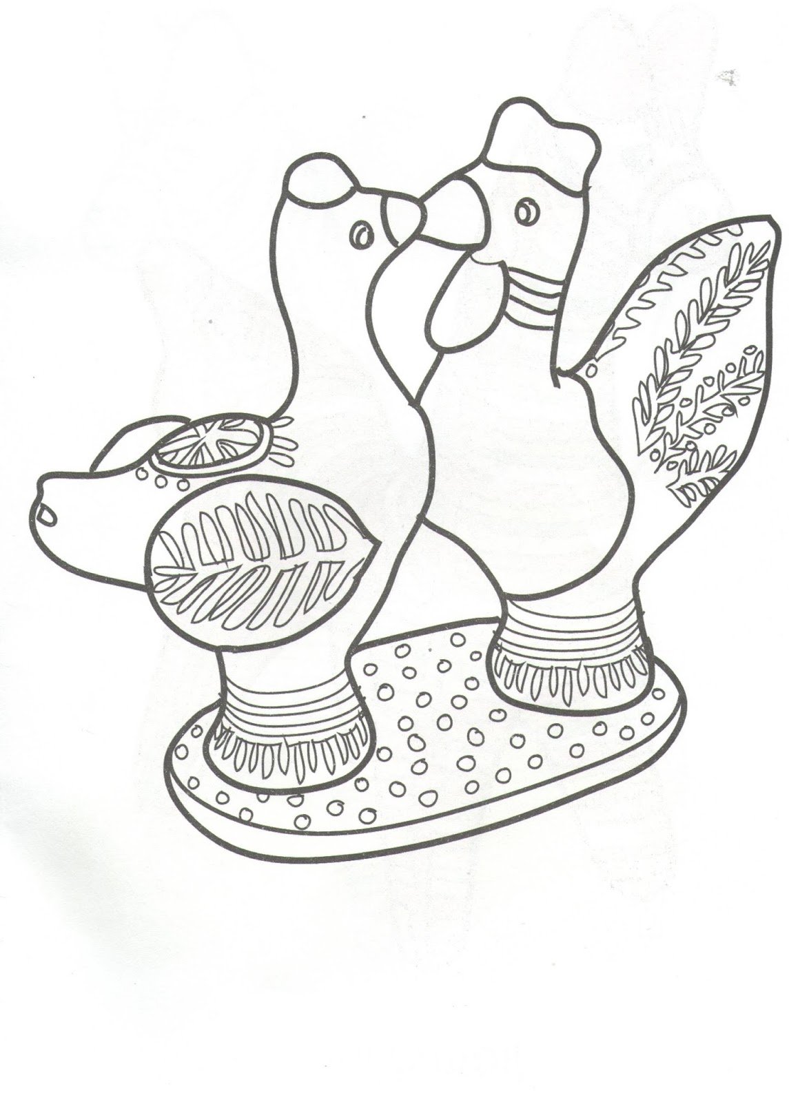 Дымковская игрушка петушок раскраска для детей