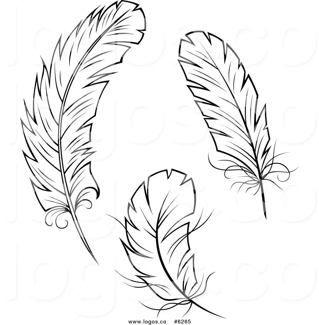 Силуэт индейца с перьями