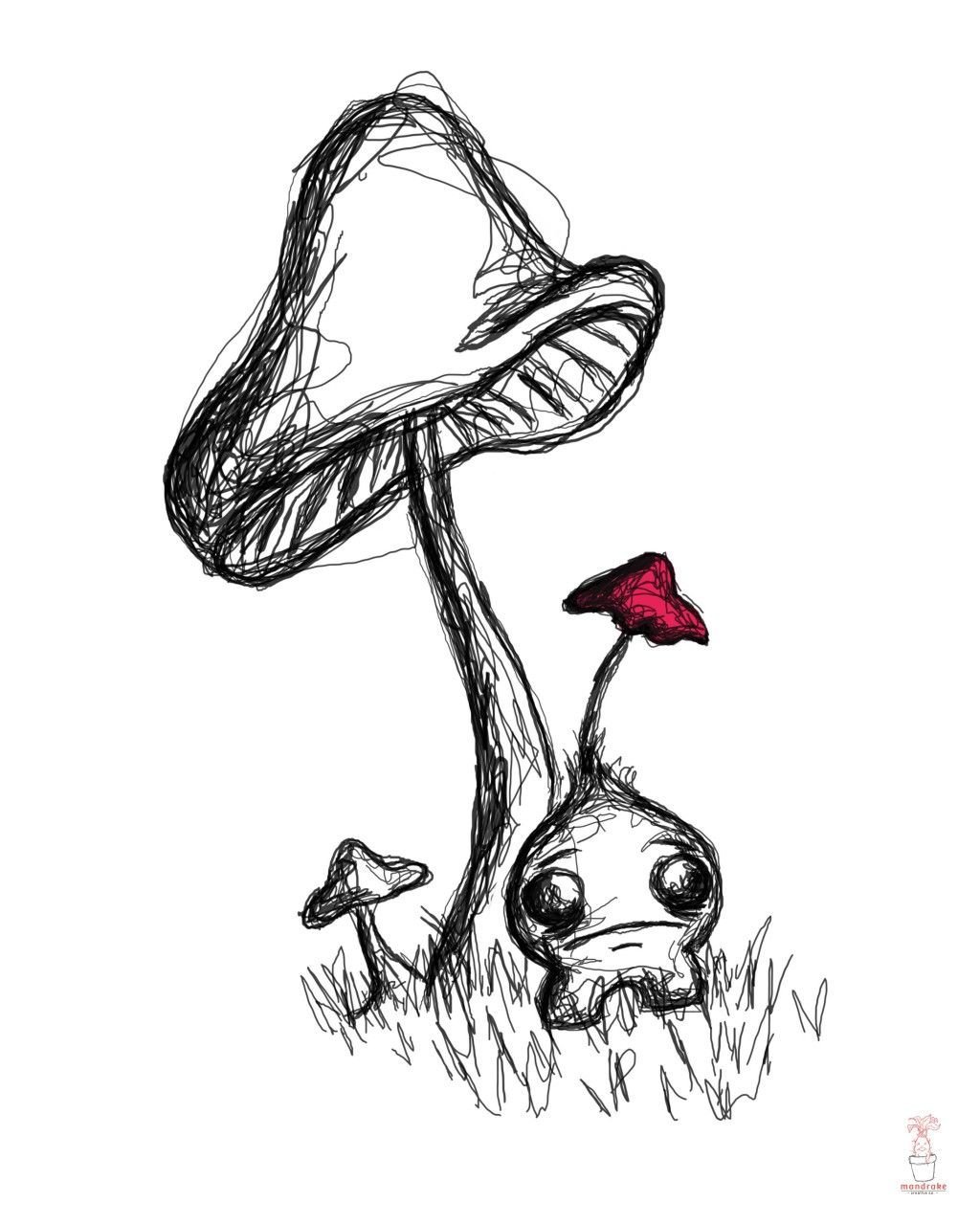 Тату грибочек