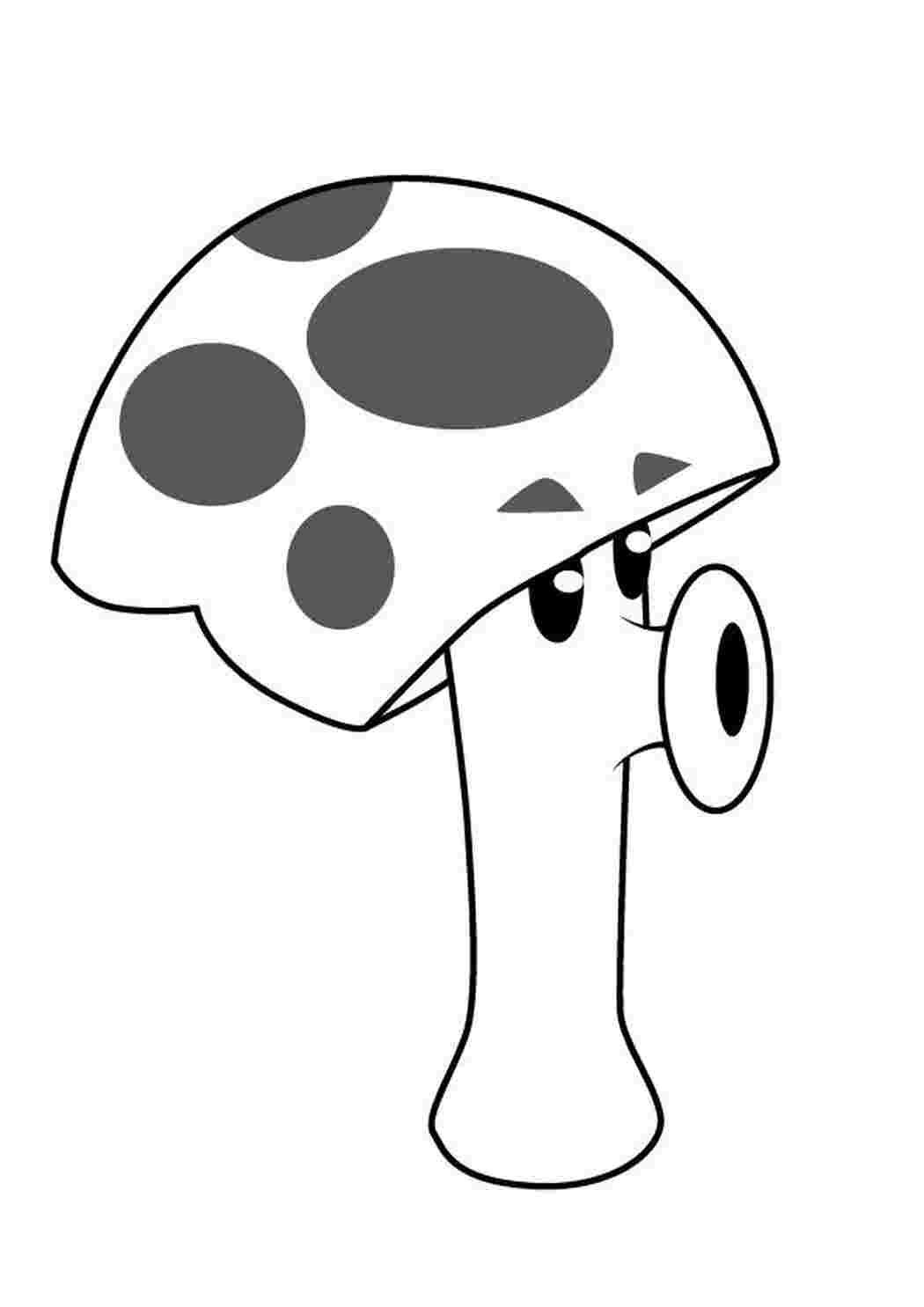 Раскраска растения против зомби 2 гриб