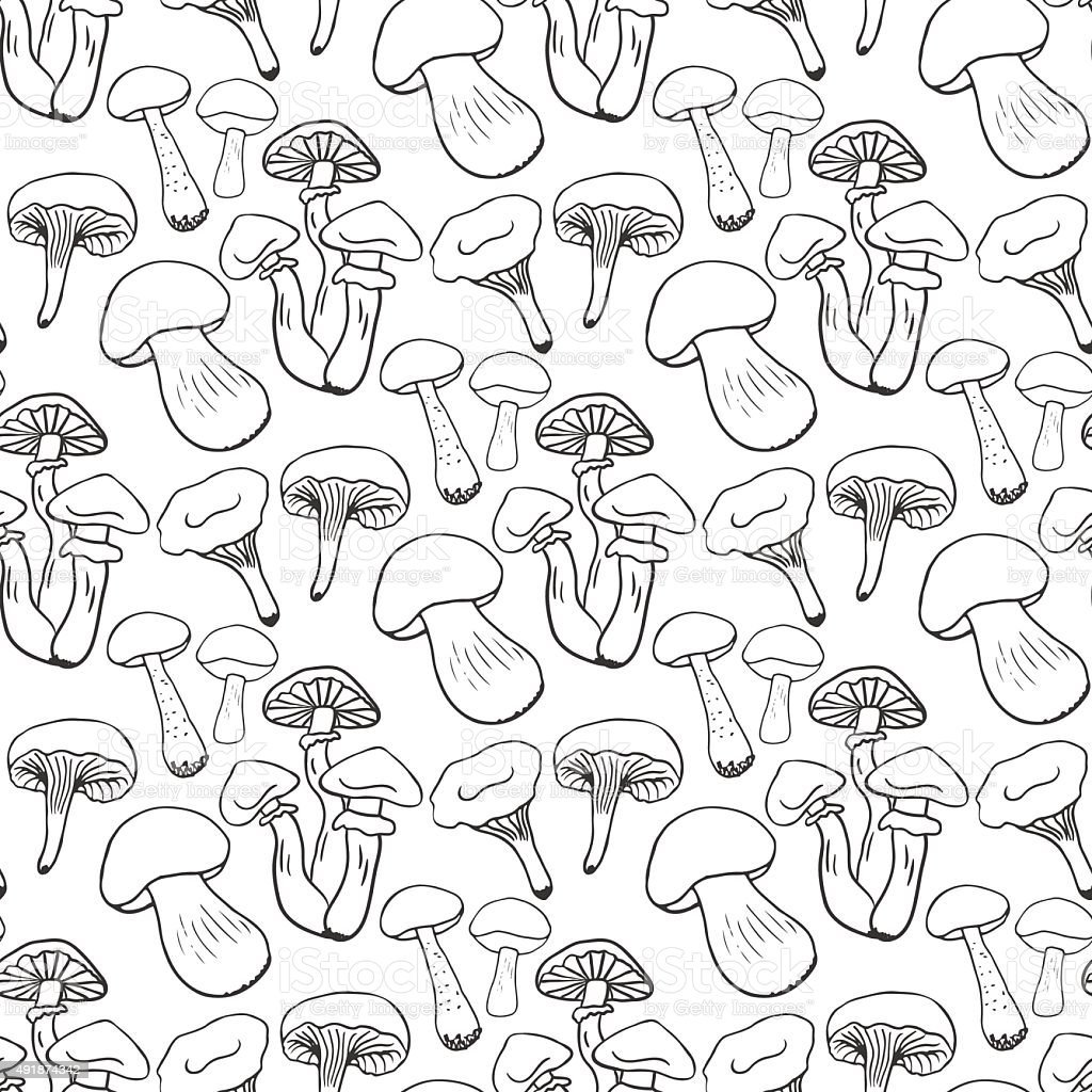 Паттерны для фона грибы