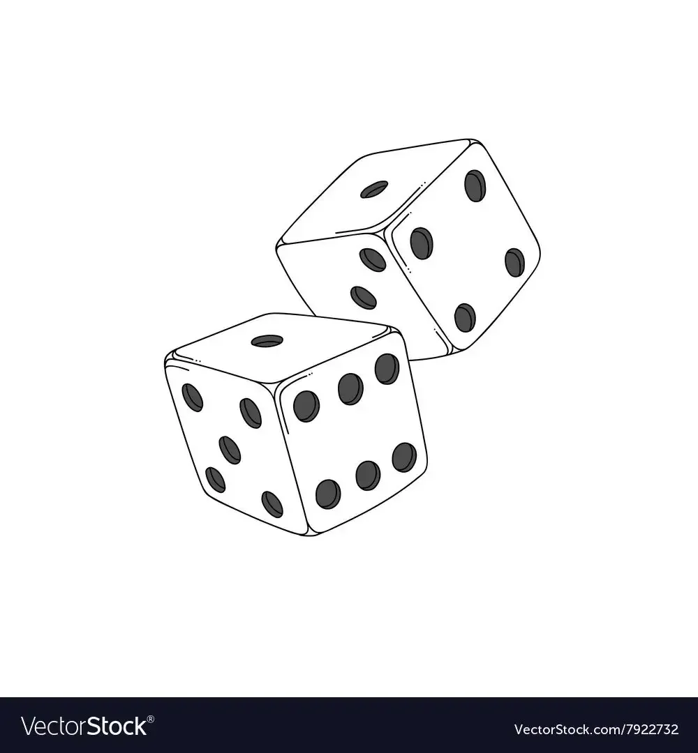 Игральная кость чертеж
