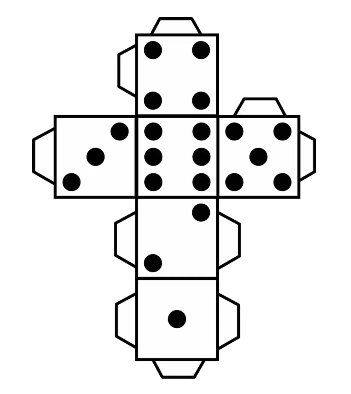 Игральный кубик из бумаги