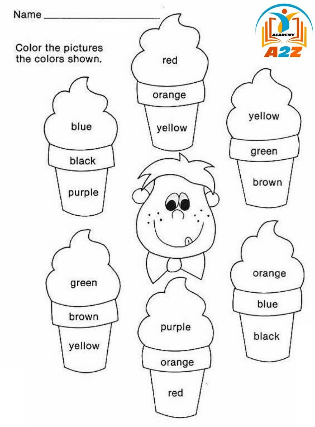 Задание на цвета по английскому для детей