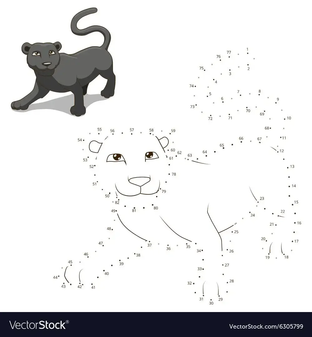 Раскраска по номерам "котята"