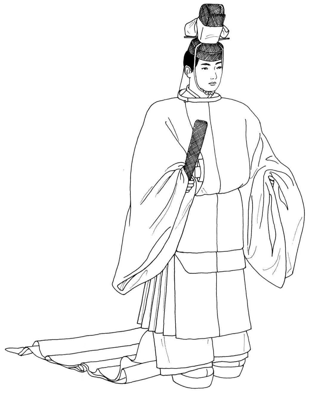 Эскиз древнего китайского костюма